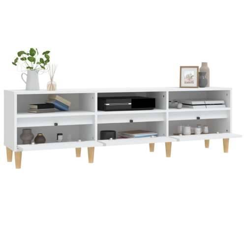 TV ormarić bijeli 150x30x44,5 cm od konstruiranog drva - Bijela 1 150 cm 30 cm Cijena