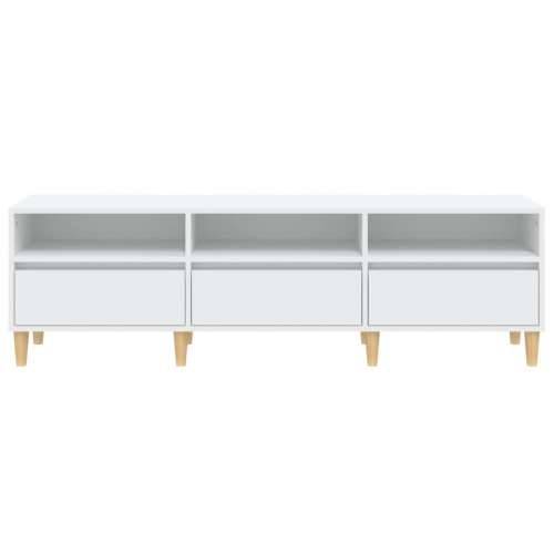 TV ormarić bijeli 150x30x44,5 cm od konstruiranog drva - Bijela 1 150 cm 30 cm Cijena