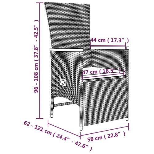 Vrtna garnitura - 9-dijelni vrtni blagovaonski set sivi od poliratana - Dužina stola 190 cm 9 8 Cijena