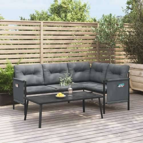Kutna vrtna sofa antracit od čelika i tekstilena - 168 x 116 x 65 cm 1 Cijena