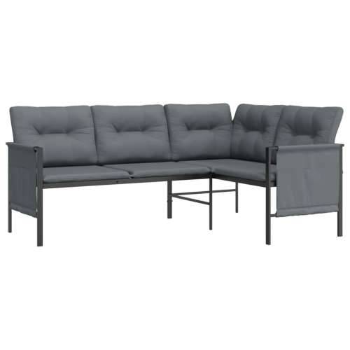 Kutna vrtna sofa antracit od čelika i tekstilena - 168 x 116 x 65 cm 1 Cijena