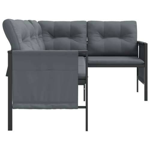 Kutna vrtna sofa antracit od čelika i tekstilena - 168 x 116 x 65 cm 1 Cijena