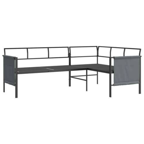 Kutna vrtna sofa antracit od čelika i tekstilena - 168 x 116 x 65 cm 1 Cijena