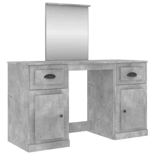 Toaletni stolić s ogledalom siva boja betona 130x50x132,5 cm Cijena
