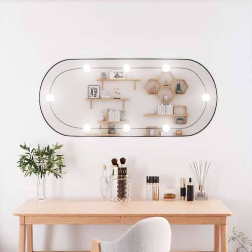 Zidno ogledalo s LED svjetlima 45 x 90 cm stakleno ovalno Cijena