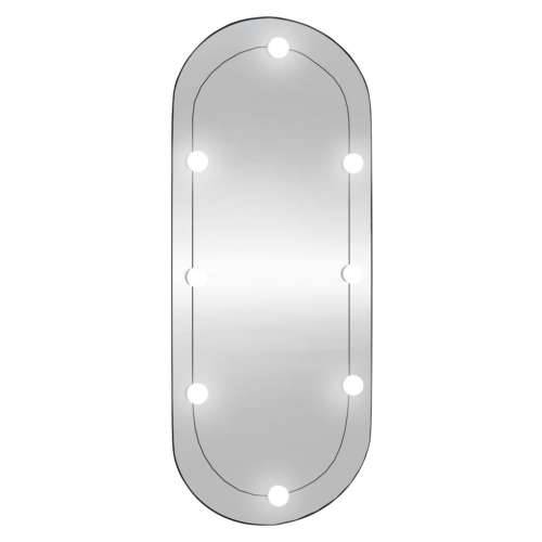 Zidno ogledalo s LED svjetlima 45 x 90 cm stakleno ovalno Cijena