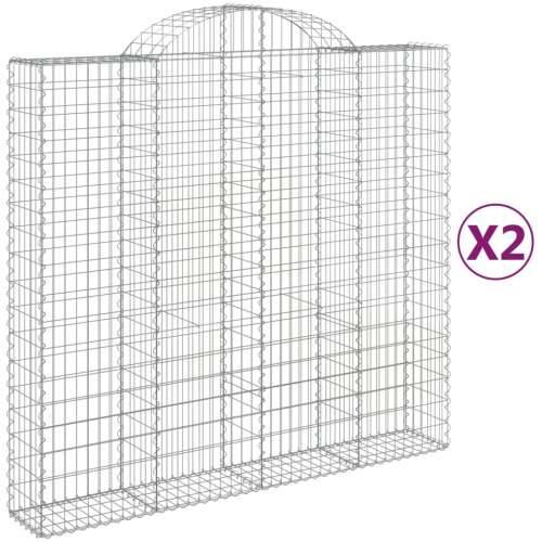 Lučne gabionske košare 2 kom 200x50x180/200cm pocinčano željezo - 200 x 50 x 180/200 cm 2 Cijena