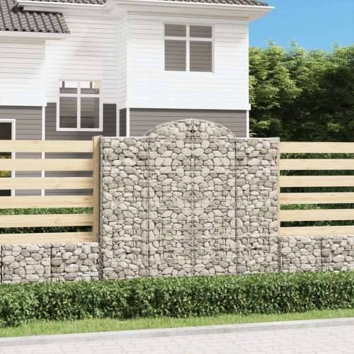 Lučne gabionske košare 8 kom 200x50x180/200cm pocinčano željezo - 200 x 50 x 180/200 cm 8 Cijena
