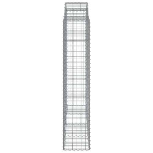 Lučne gabionske košare 4 kom 200x50x200/220cm pocinčano željezo - 200 x 50 x 200/220 cm 4 Cijena