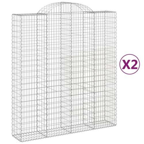 Lučne gabionske košare 2 kom 200x50x220/240cm pocinčano željezo - 200 x 50 x 220/240 cm 2 Cijena