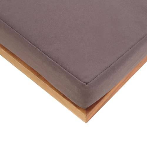 Tabure s jastukom 66x66x36 cm tamnosivi masivno drvo bagrema Cijena
