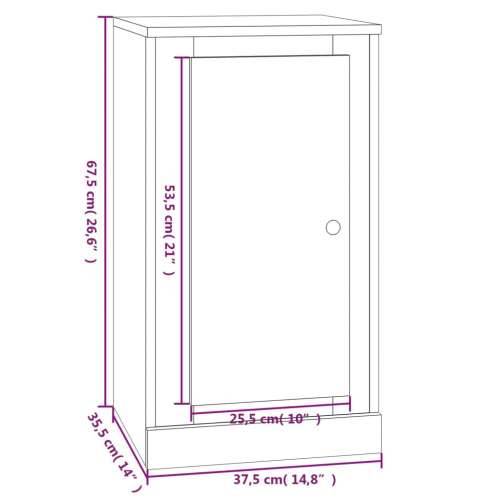Komoda crna 37,5 x 35,5 x 67,5 cm od konstruiranog drva - Crna 1 Cijena