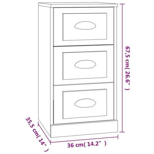 Komoda sjajna bijela 36 x 35,5 x 67,5 cm od konstruiranog drva - Visoko sjajno bijela 1 Cijena