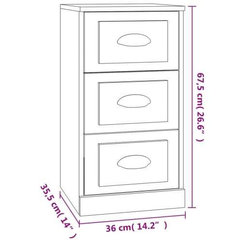Komoda boja hrasta sonome 36x35,5x67,5 cm od konstruiranog drva - Sivi hrast sonoma 1 Cijena