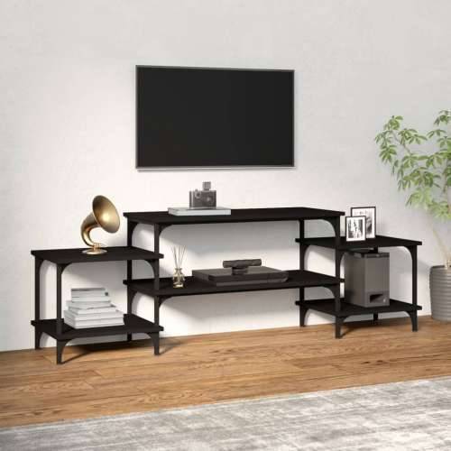TV ormarić crni 157 x 35 x 52 cm od konstruiranog drva - Crna 1 157 cm Cijena
