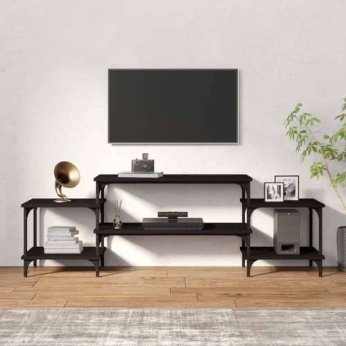 TV ormarić crni 157 x 35 x 52 cm od konstruiranog drva - Crna 1 157 cm Cijena
