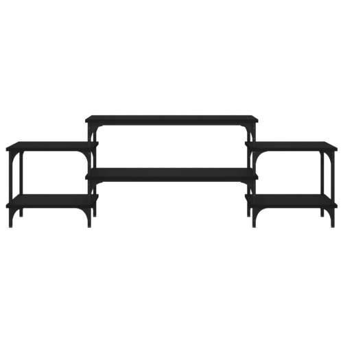 TV ormarić crni 157 x 35 x 52 cm od konstruiranog drva - Crna 1 157 cm Cijena