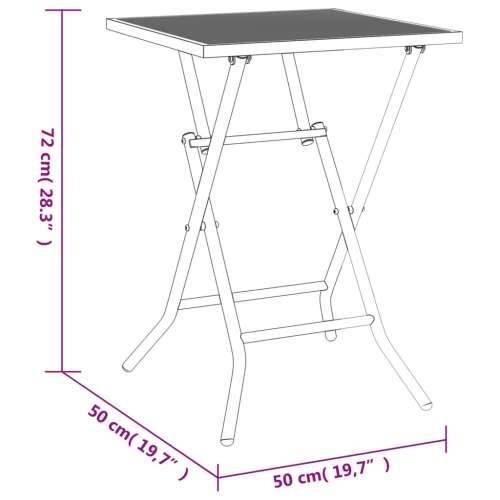 Sklopivi vrtni stol antracit 50 x 50 x 72 cm od čelične mreže - 50 x 50 x 72 cm 1 Cijena