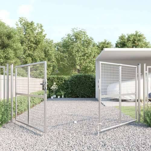 Mrežasta vrtna vrata srebrna 300 x 175 cm pocinčani čelik - Srebrno Cijena