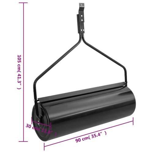 Vrtni valjak za travnjak crni 63 L željezni - Crna 30 x 90 cm 1 Bez ručke Cijena