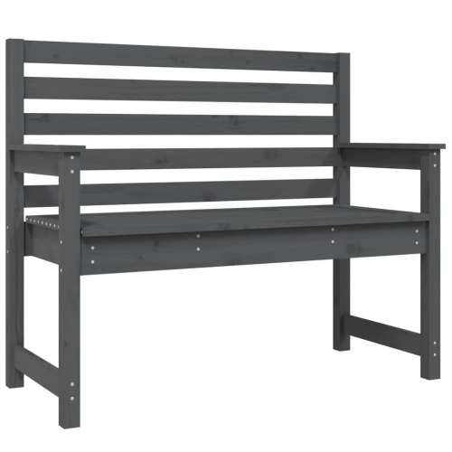 Vrtna klupa siva 109x48x91,5 cm od masivne borovine - Siva boja bora 109 x 48 x 91.5 cm 1 Cijena