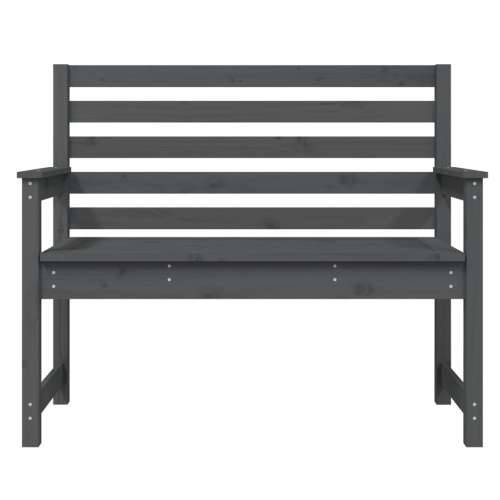 Vrtna klupa siva 109x48x91,5 cm od masivne borovine - Siva boja bora 109 x 48 x 91.5 cm 1 Cijena