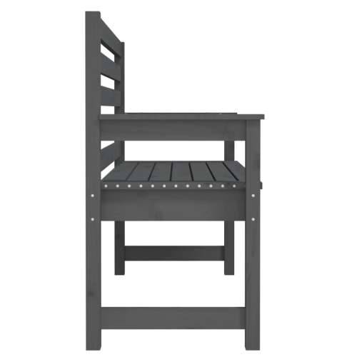 Vrtna klupa siva 109x48x91,5 cm od masivne borovine - Siva boja bora 109 x 48 x 91.5 cm 1 Cijena