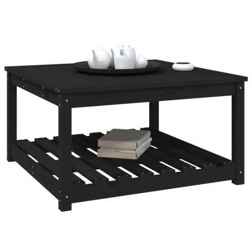 Vrtni stol crni 82,5 x 82,5 x 45 cm od masivne borovine - Crna boja bora 82.5 x 82.5 x 45 cm 1 Cijena