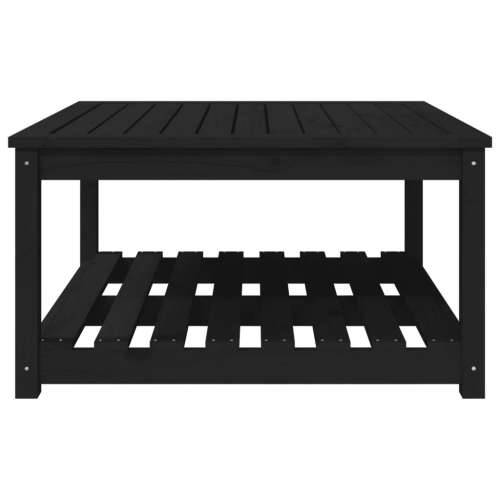 Vrtni stol crni 82,5 x 82,5 x 45 cm od masivne borovine - Crna boja bora 82.5 x 82.5 x 45 cm 1 Cijena