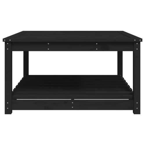 Vrtni stol crni 82,5 x 82,5 x 45 cm od masivne borovine - Crna boja bora 82.5 x 82.5 x 45 cm 1 Cijena