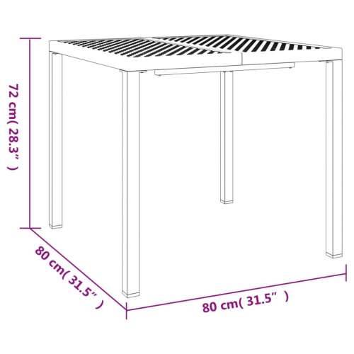 Vrtni stol antracit 80 x 80 x 72 cm čelični - 80 x 80 x 72 cm 1 Cijena