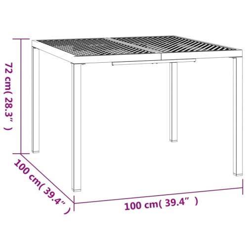 Vrtni stol antracit 100x100x72 cm čelični - 100 x 100 x 72 cm 1 Cijena