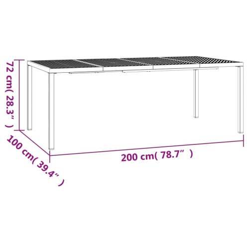 Vrtni stol antracit 200x100x72 cm čelični - 200 x 100 x 72 cm 1 Cijena