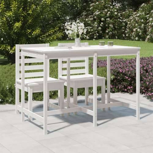 Vrtni stol bijeli 159,5 x 82,5 x 110 cm od masivne borovine - Bijela boja bora 159.5 x 82.5 x 110 cm 1 Cijena