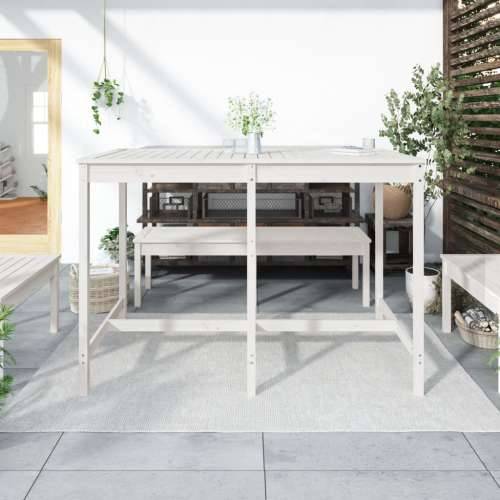 Vrtni stol bijeli 159,5 x 82,5 x 110 cm od masivne borovine - Bijela boja bora 159.5 x 82.5 x 110 cm 1 Cijena