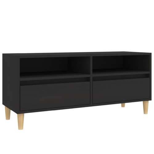 TV ormarić crni 100 x 34,5 x 44,5 cm od konstruiranog drva - Crna 1 100 cm 34.5 cm Cijena