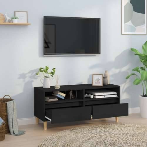 TV ormarić crni 100 x 34,5 x 44,5 cm od konstruiranog drva - Crna 1 100 cm 34.5 cm Cijena