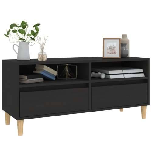 TV ormarić crni 100 x 34,5 x 44,5 cm od konstruiranog drva - Crna 1 100 cm 34.5 cm Cijena