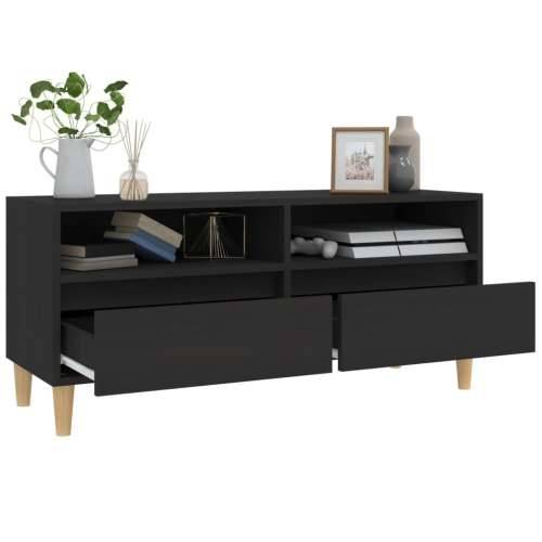 TV ormarić crni 100 x 34,5 x 44,5 cm od konstruiranog drva - Crna 1 100 cm 34.5 cm Cijena
