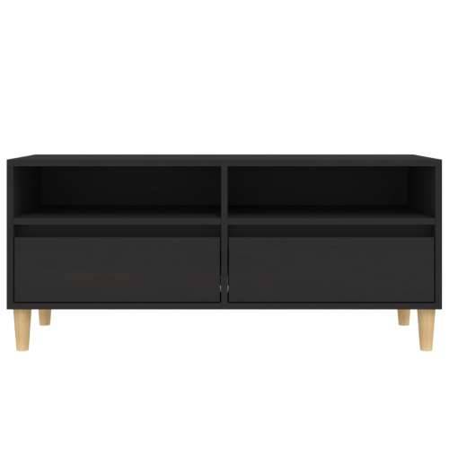 TV ormarić crni 100 x 34,5 x 44,5 cm od konstruiranog drva - Crna 1 100 cm 34.5 cm Cijena