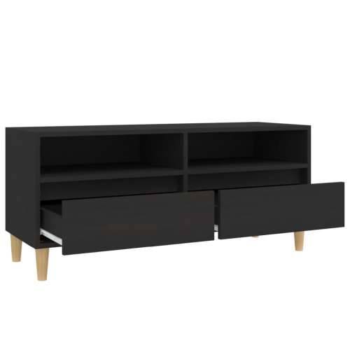 TV ormarić crni 100 x 34,5 x 44,5 cm od konstruiranog drva - Crna 1 100 cm 34.5 cm Cijena