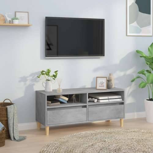 TV ormarić boja betona 100x34,5x44,5 cm od konstruiranog drva - Beton siva 1 100 cm 34.5 cm Cijena