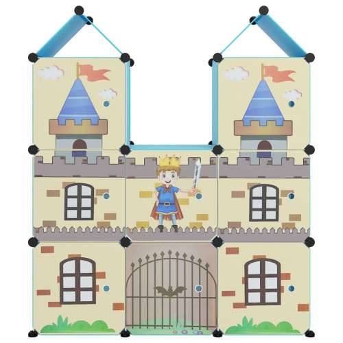 Dječji kockasti ormarić za pohranu s 8 kocki plavi od PP-a - Plava 109.5 x 36.5 x 127 cm 1 Cijena