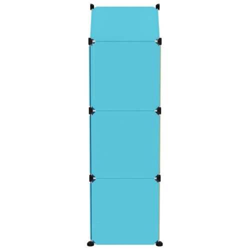 Dječji kockasti ormarić za pohranu s 8 kocki plavi od PP-a - Plava 109.5 x 36.5 x 127 cm 1 Cijena