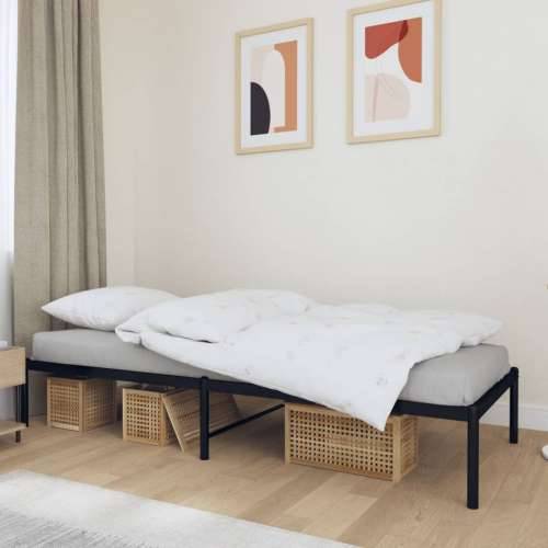 Metalni okvir za krevet crni 75 x 190 cm Cijena