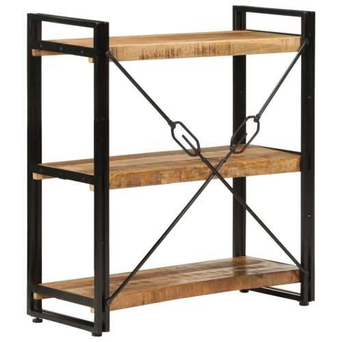 Regal za knjige s 3 razine 77x30x80 cm od drva manga i željeza - Smeđa 1 80 cm 77 cm Cijena