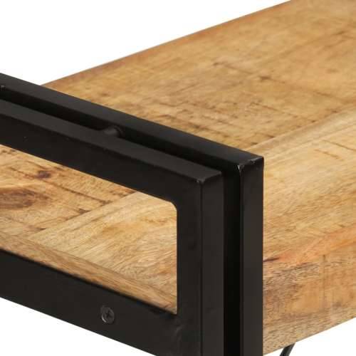 Regal za knjige s 3 razine 77x30x80 cm od drva manga i željeza - Smeđa 1 80 cm 77 cm Cijena