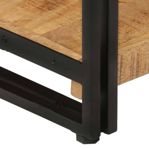 Regal za knjige s 3 razine 77x30x80 cm od drva manga i željeza - Smeđa 1 80 cm 77 cm Cijena