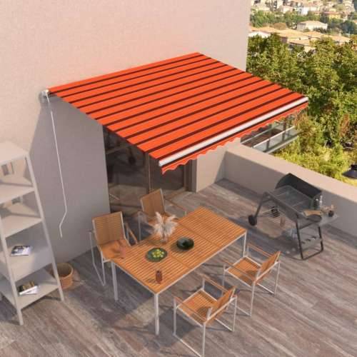 Tenda na automatsko uvlačenje 400x350 cm narančasto-smeđa - Šareni 400 x 350 cm 1 Cijena