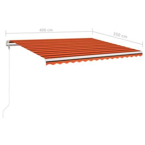 Tenda na automatsko uvlačenje 400x350 cm narančasto-smeđa - Šareni 400 x 350 cm 1 Cijena
